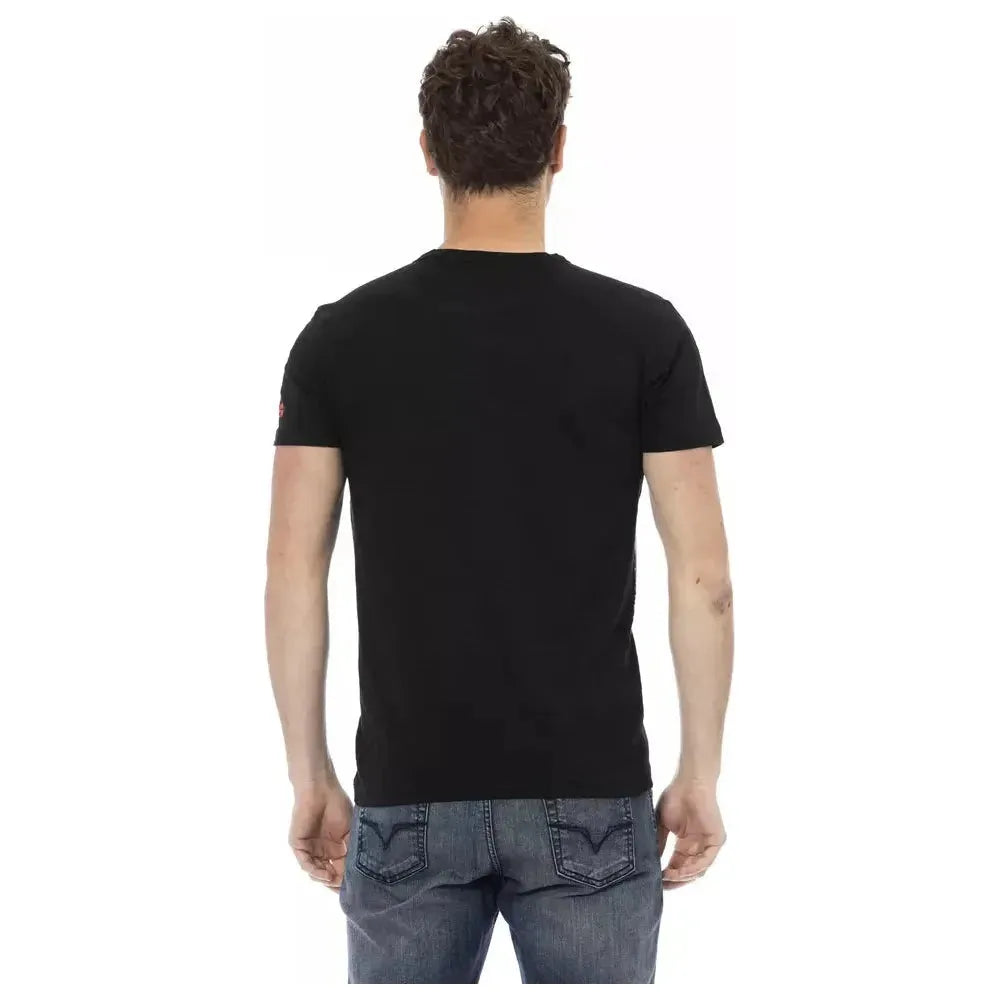 Trussardi Action Black Cotton T-Shirt