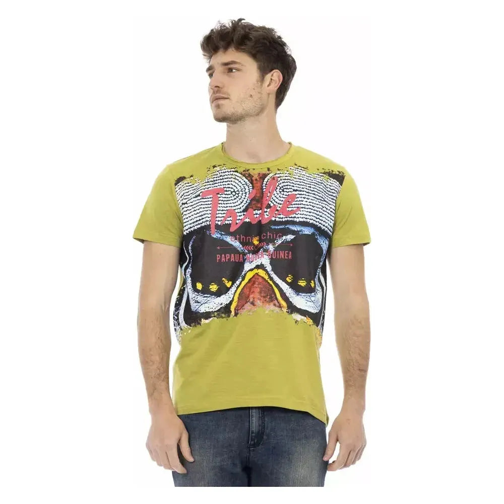 Trussardi Action Green Cotton T-Shirt