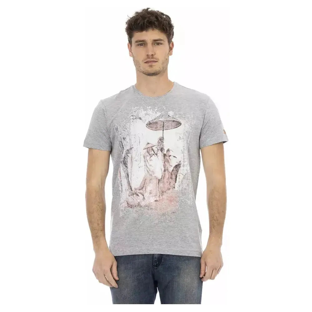 Trussardi Action Gray Cotton T-Shirt