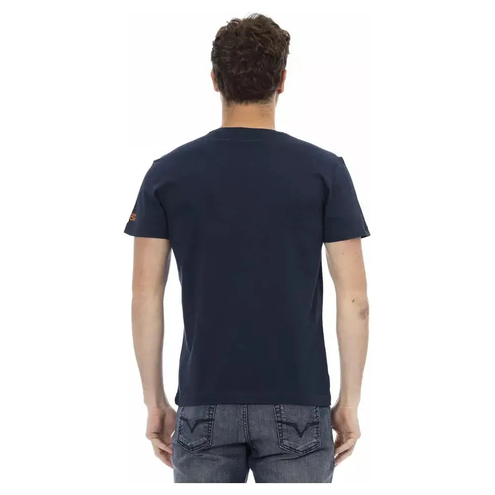 Trussardi Action Blue Cotton Men T-Shirt