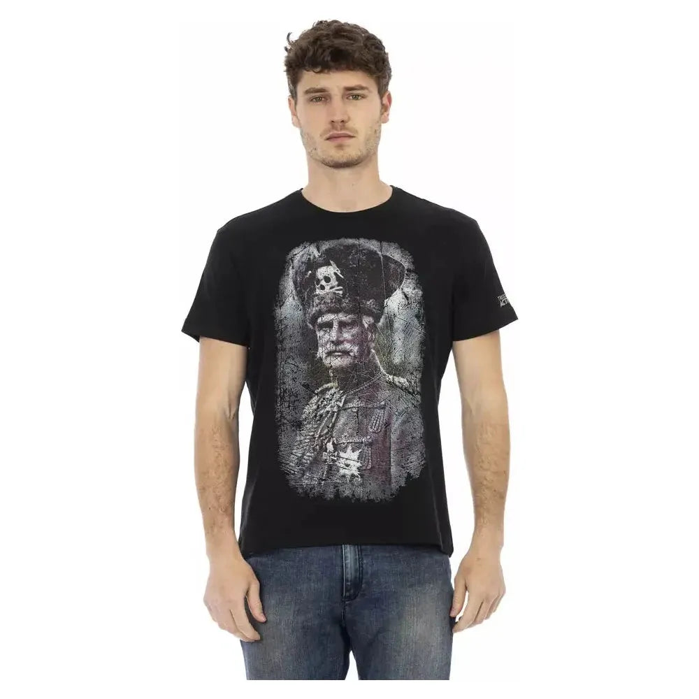 Trussardi Action Black Cotton T-Shirt