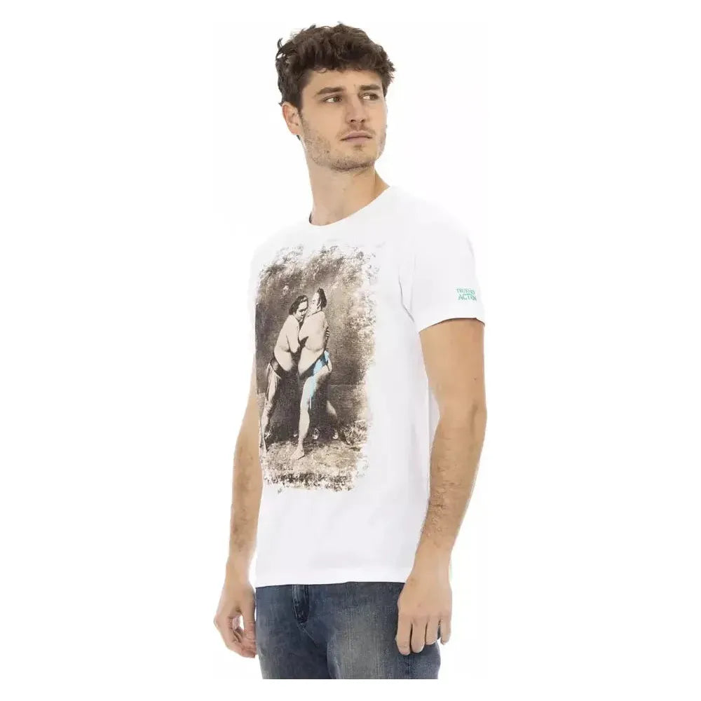 Trussardi Action White Cotton T-Shirt