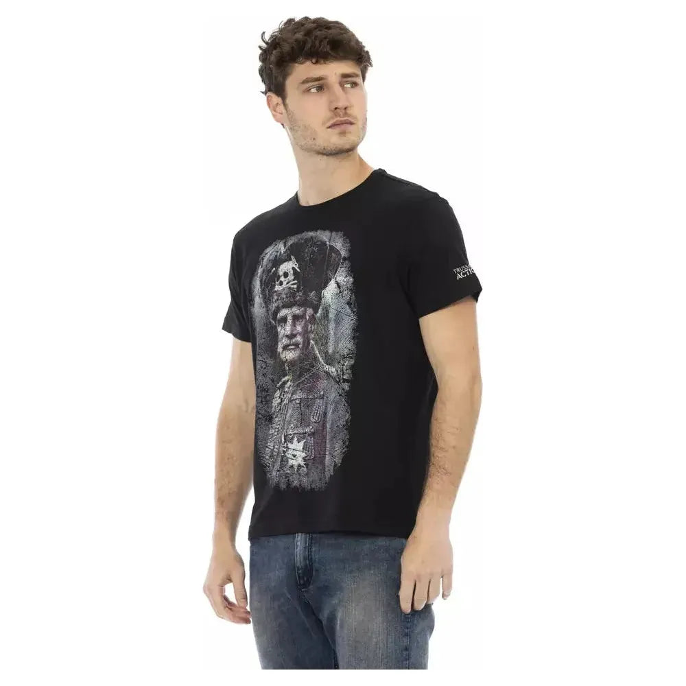 Trussardi Action Black Cotton T-Shirt
