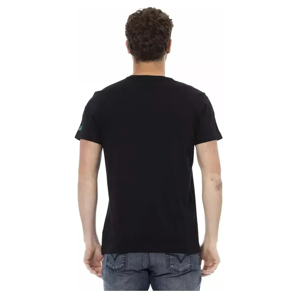 Trussardi Action Black Cotton T-Shirt