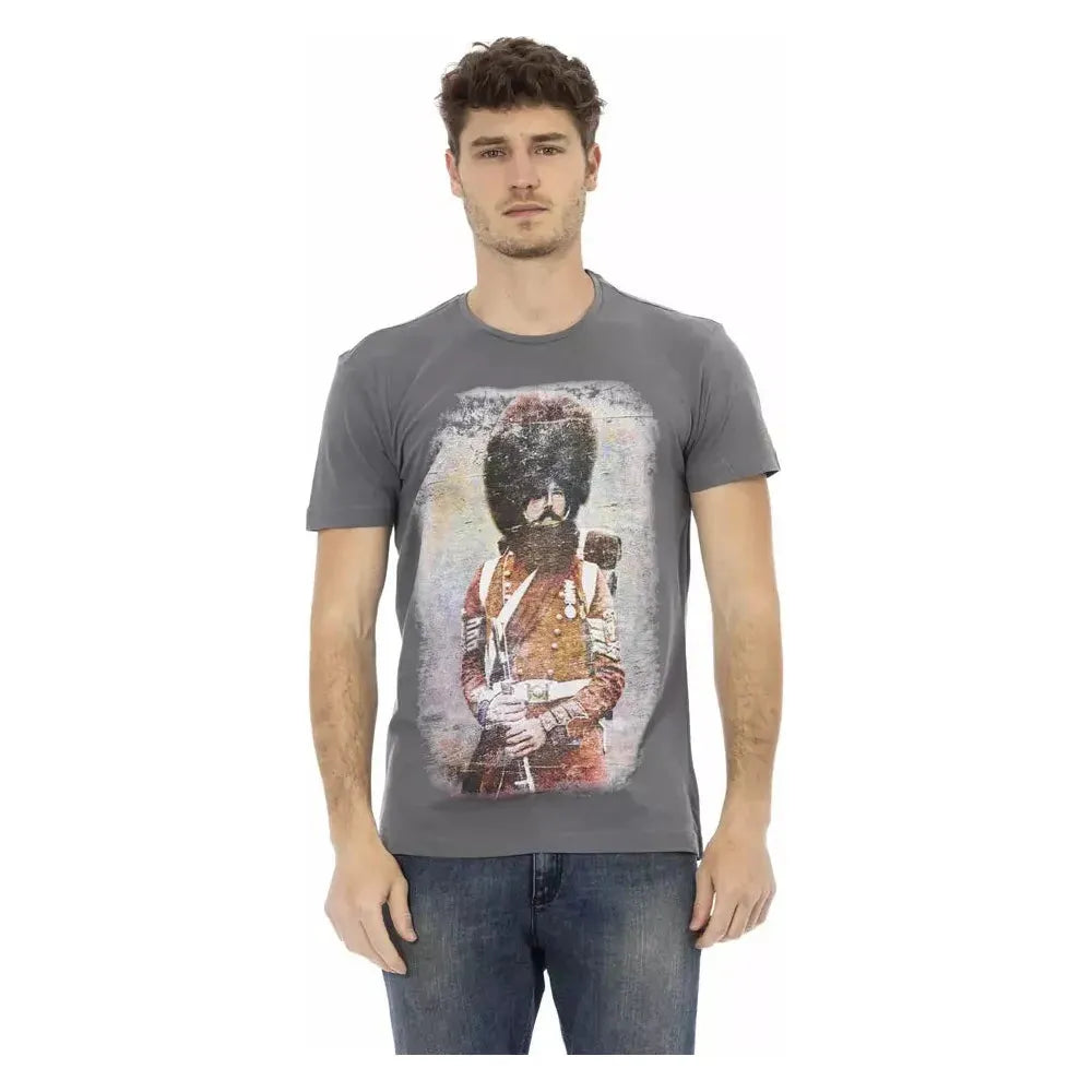 Trussardi Action Gray Cotton T-Shirt