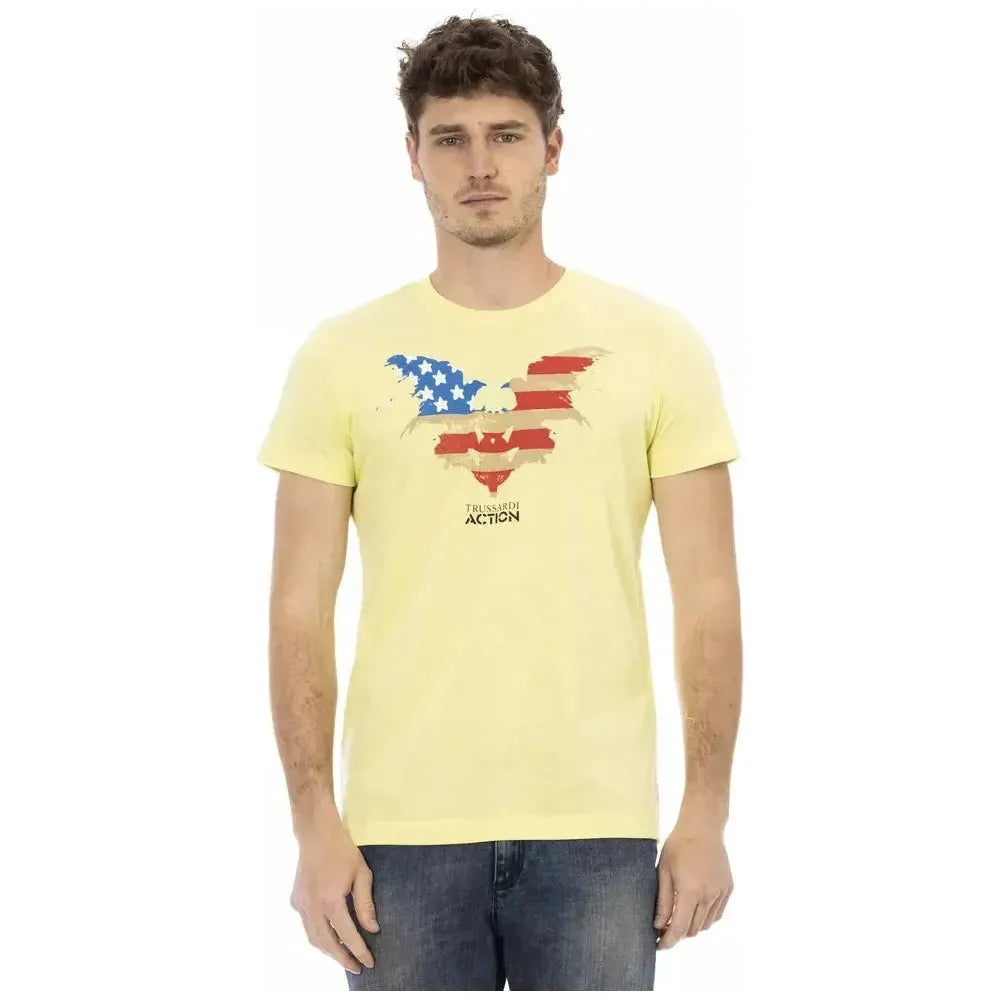Trussardi Action Yellow Cotton T-Shirt
