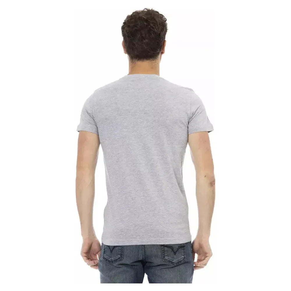 Trussardi Action Gray Cotton T-Shirt