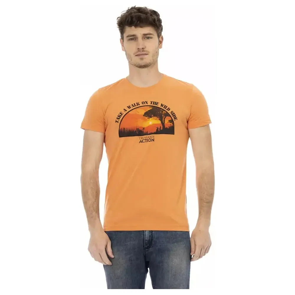 Trussardi Action Orange Cotton T-Shirt