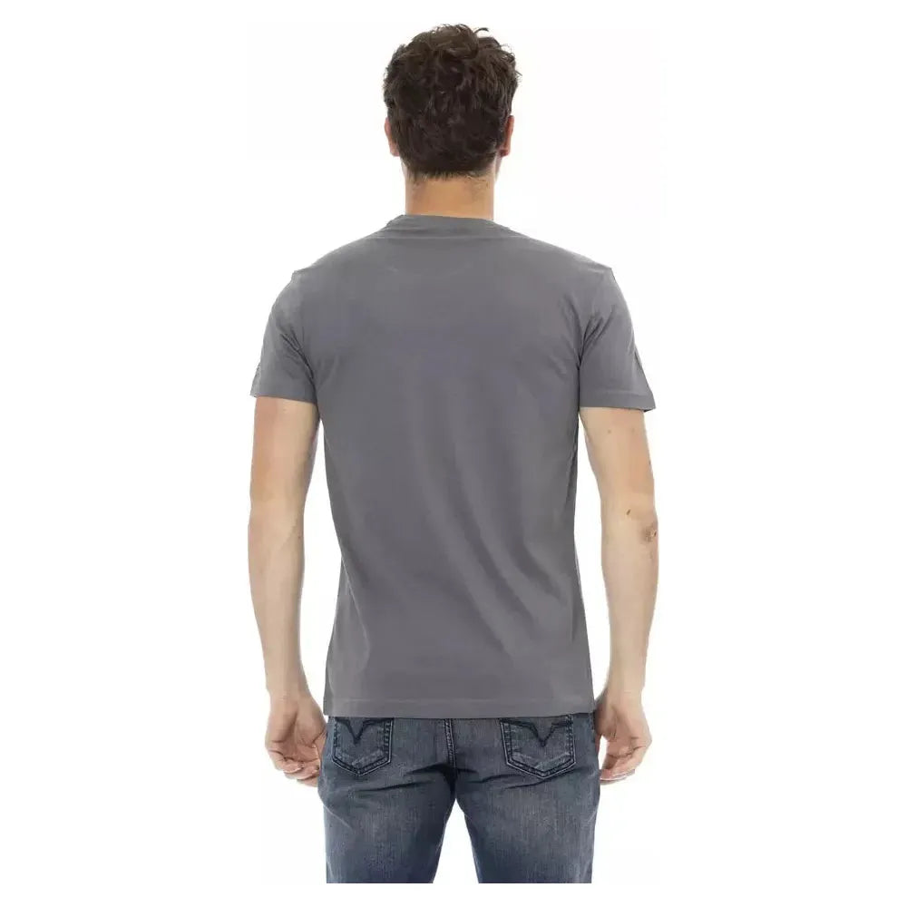Trussardi Action Gray Cotton T-Shirt