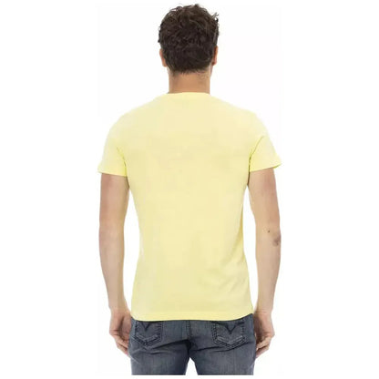 Trussardi Action Yellow Cotton Men's T-Shirt