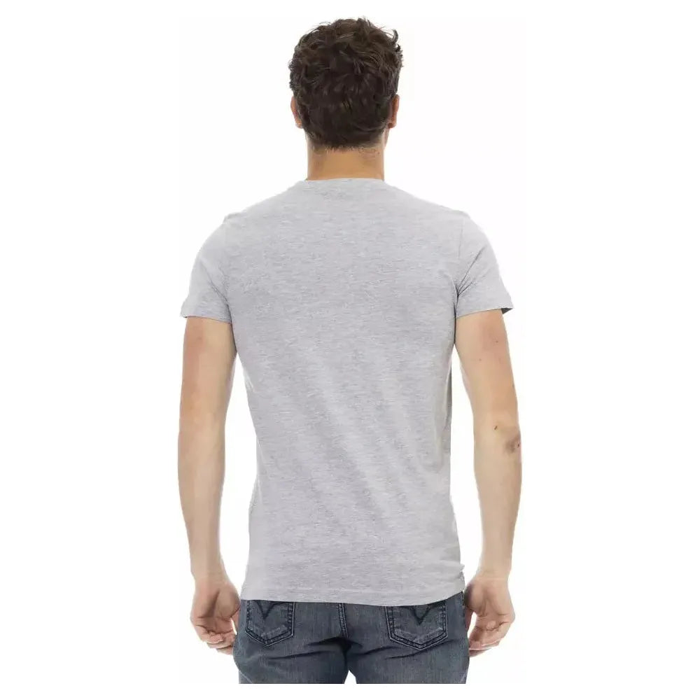 Trussardi Action Gray Cotton T-Shirt