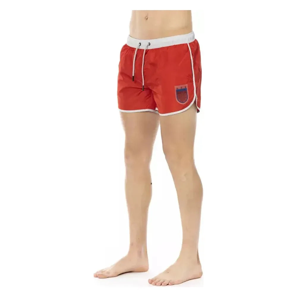 Bikkembergs Red Polyester Men Swim Short