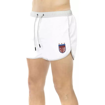 Bikkembergs White Polyester Men Swim Short