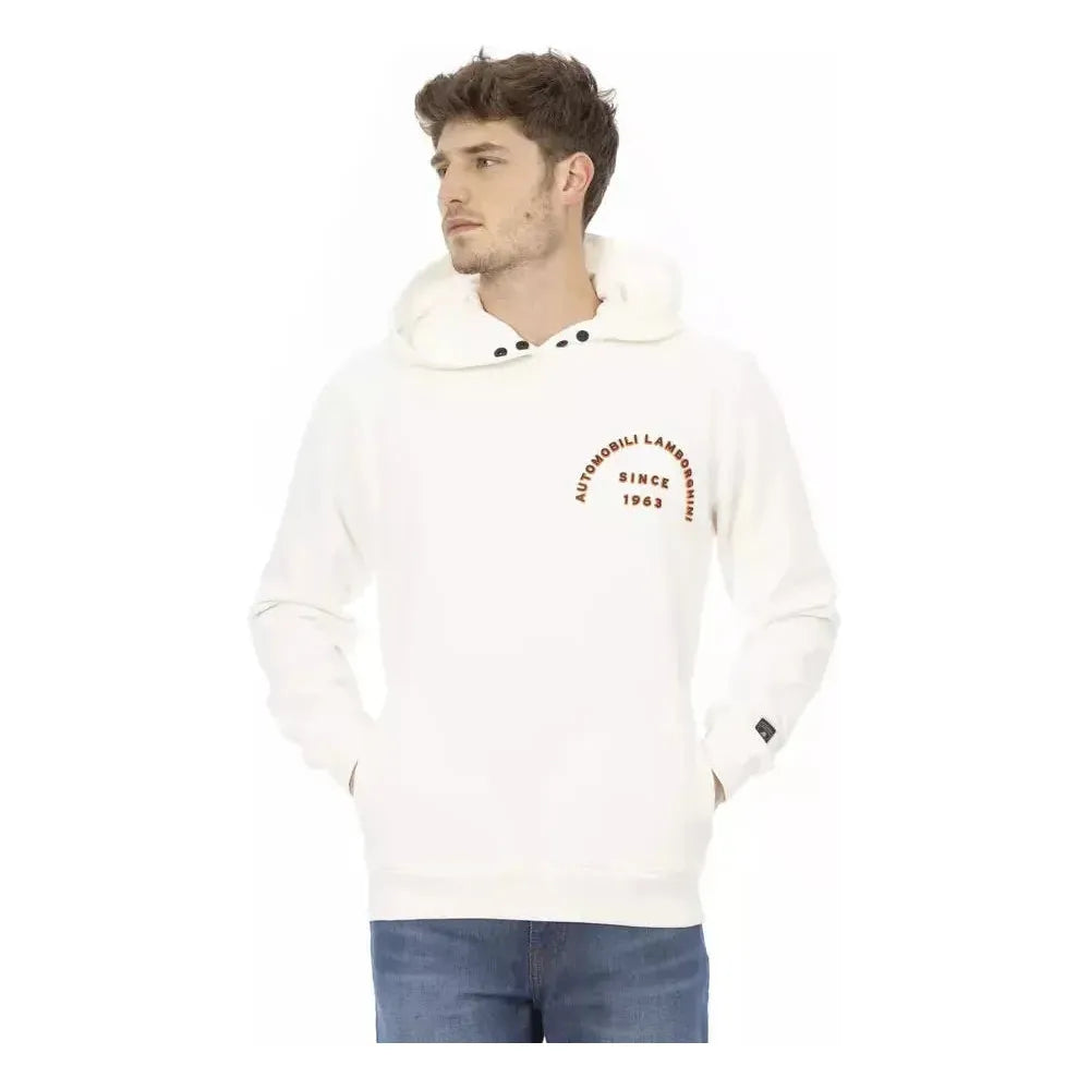 Automobili Lamborghini White Cotton Sweater