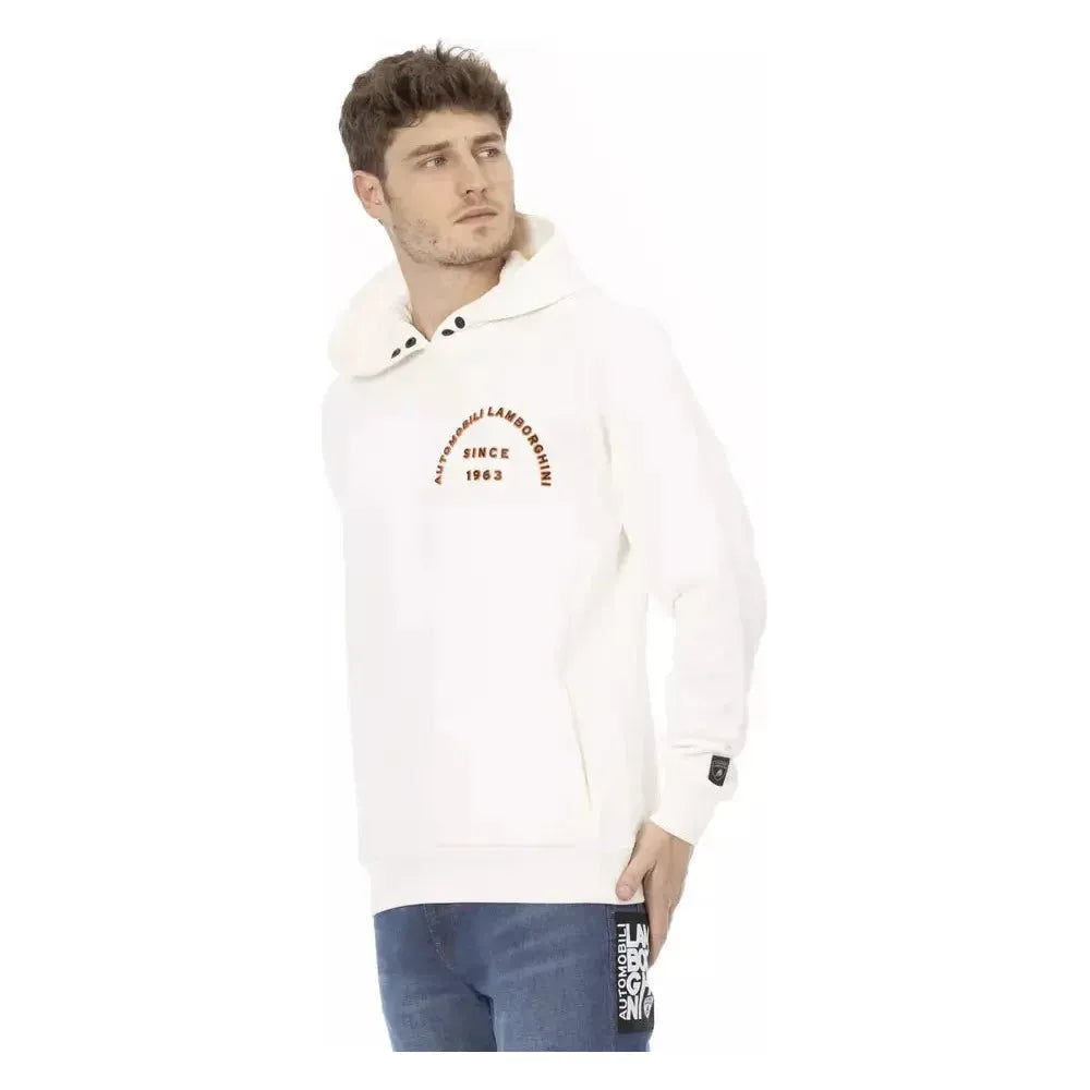 Automobili Lamborghini White Cotton Sweater