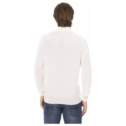 Baldinini Trend White Fabric Men Sweater