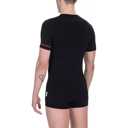 Bikkembergs Black Cotton Men T-Shirt Twin Pack
