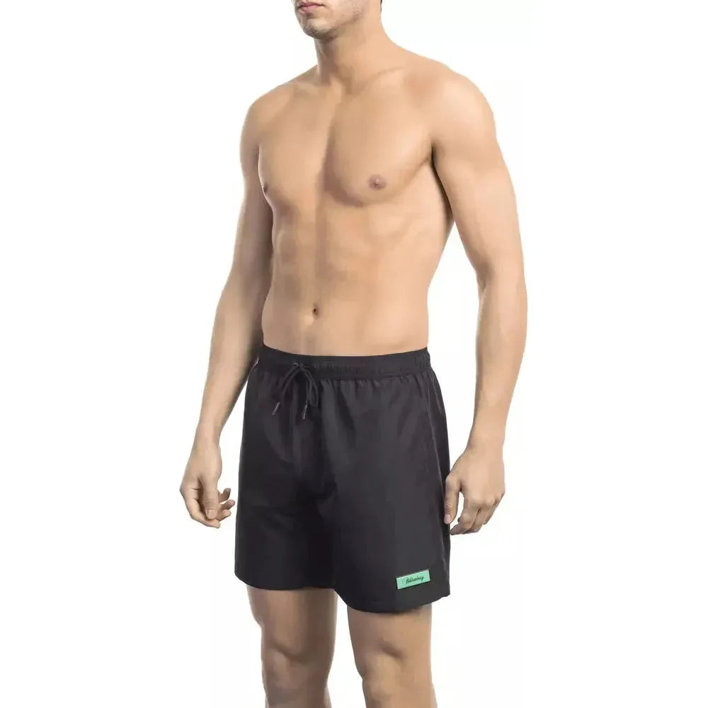 Bikkembergs Black Polyester Men Swim Short