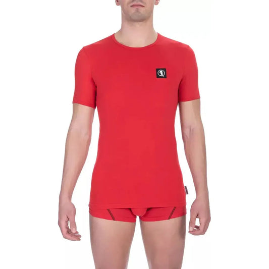 Bikkembergs Red Cotton Men T-Shirt MAN T-SHIRTS