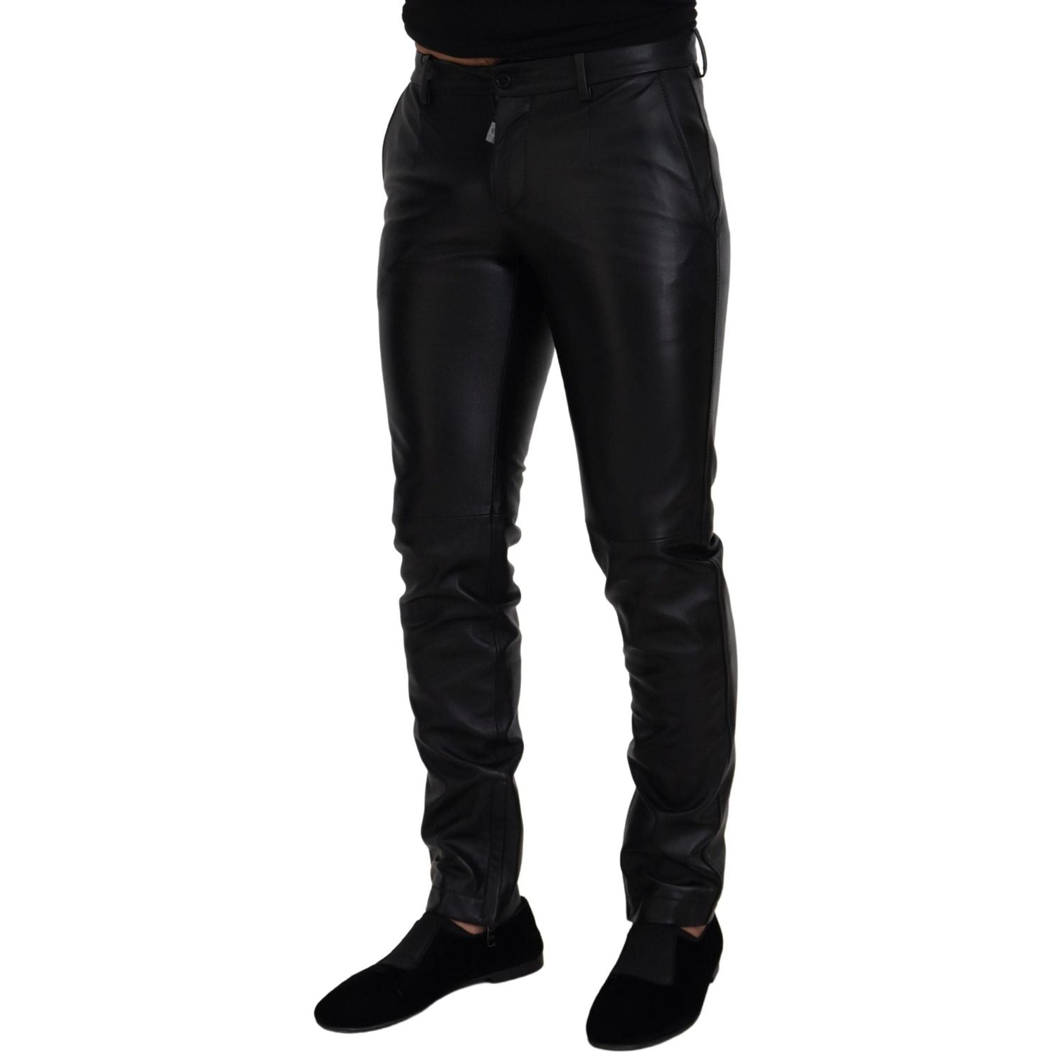Dolce & Gabbana Black Shiny Stretch Skinny Pants