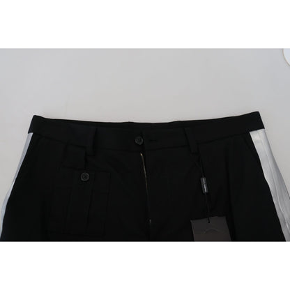 Dolce & Gabbana Black Bermuda Cargo Casual Shorts