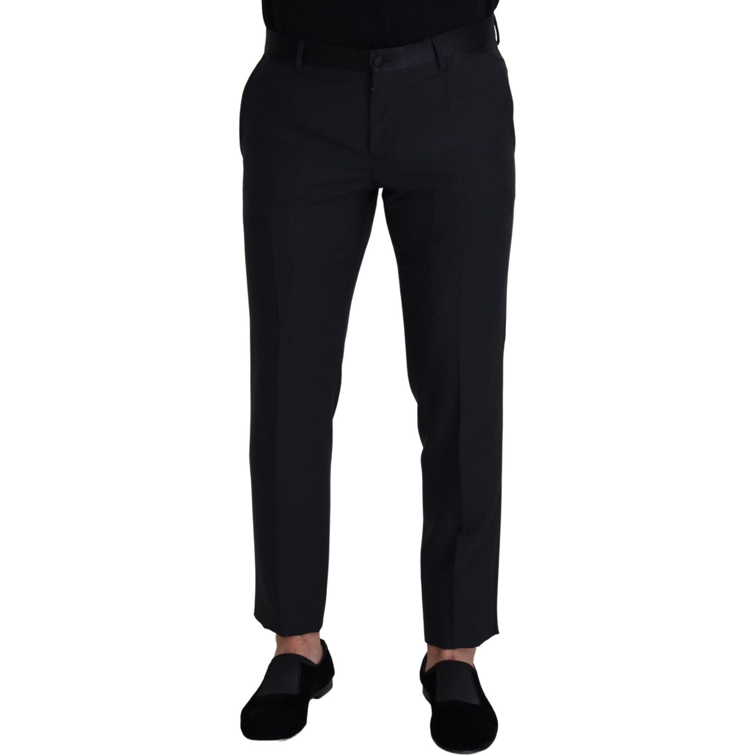 Dolce & Gabbana Black Wool Men Formal Pants