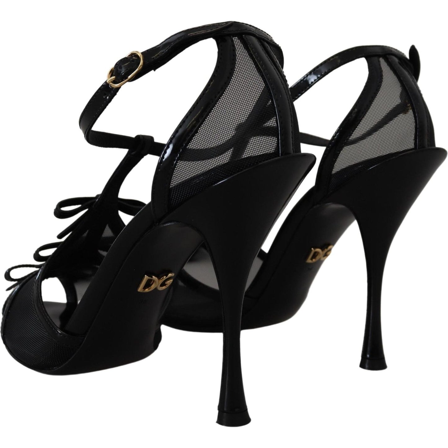 Dolce & Gabbana Black Stiletto High Heels Sandals Shoes