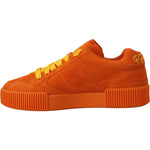 Dolce & Gabbana Orange Leather P.j. Tucker Sneakers Shoes LA10042 - 37