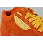 Dolce & Gabbana Orange Leather P.j. Tucker Sneakers Shoes LA10042 - 37