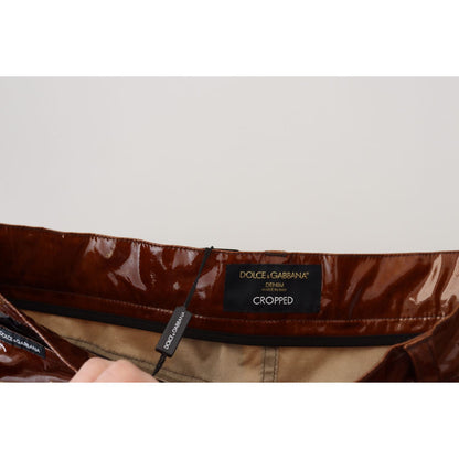 Dolce & Gabbana Multicolor Shining Slim Fit Men Denim Jeans