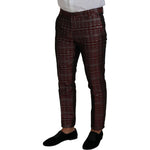 Dolce & Gabbana Bordeaux Silver GOLD Slim Fit Suit KOS2170- 50