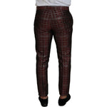 Dolce & Gabbana Bordeaux Silver GOLD Slim Fit Suit KOS2170- 50