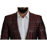 Dolce & Gabbana Bordeaux Silver GOLD Slim Fit Suit KOS2170- 50
