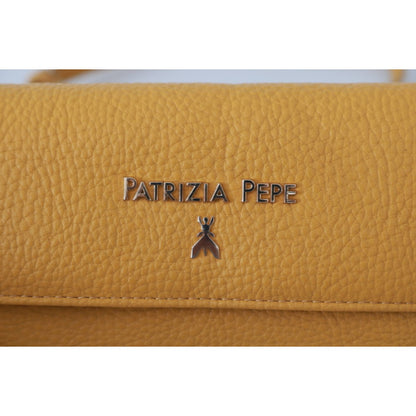 Patrizia Pepe Yellow Logo Leather Shoulder Strap Sling Bag