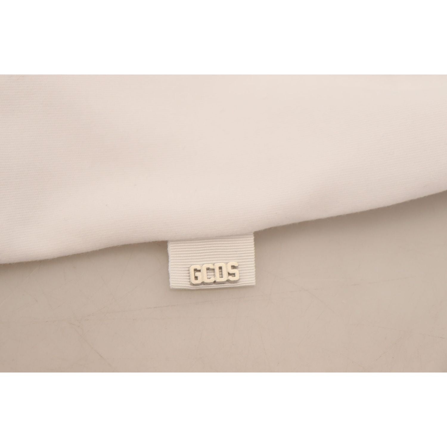 GCDS White Logo Print Cotton Short Sleeves T-shirt