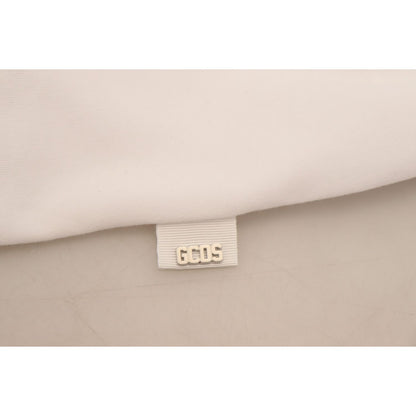 GCDS White Logo Print Cotton Short Sleeves T-shirt