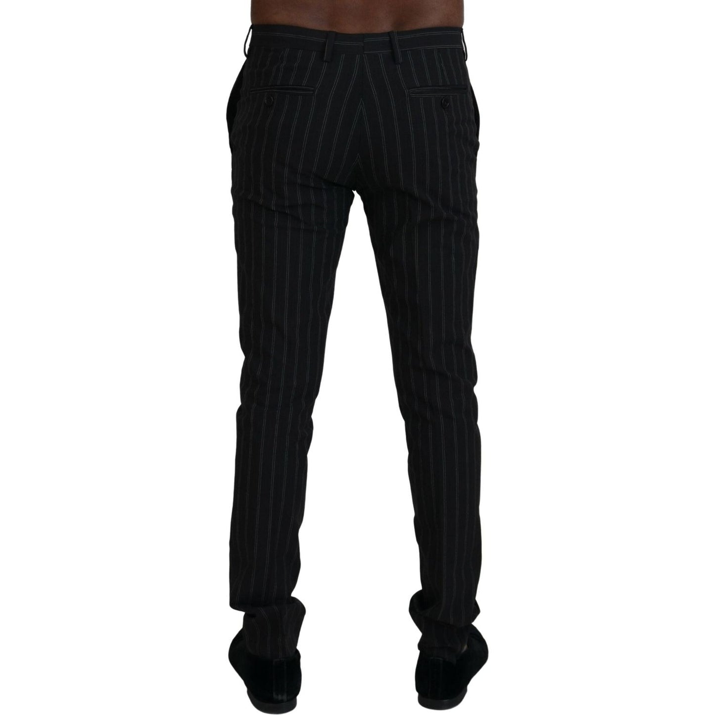 BENCIVENGA Black Stripes Viscose Dress Pants