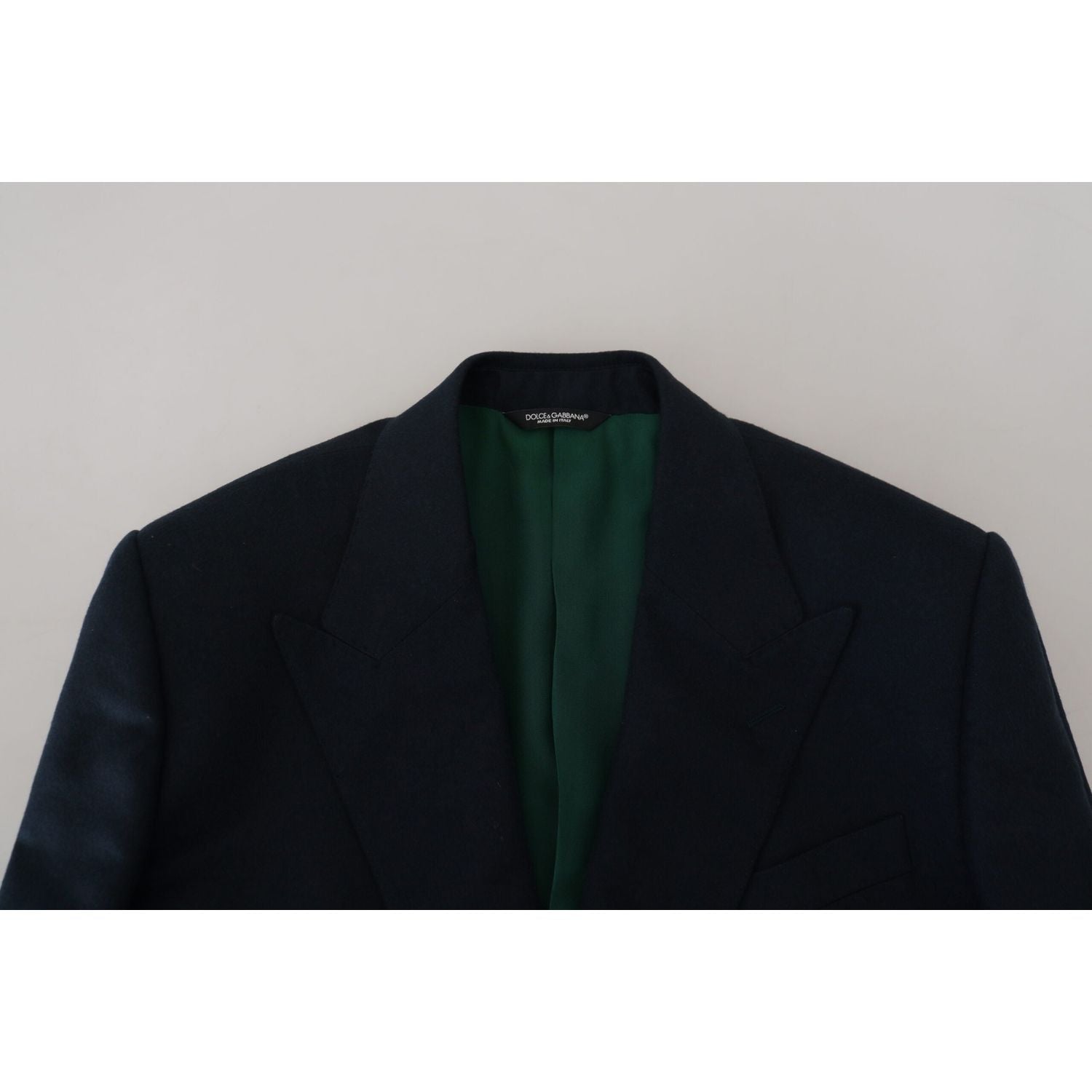 Dolce & Gabbana Blue Double Breasted Formal Coat Blazer