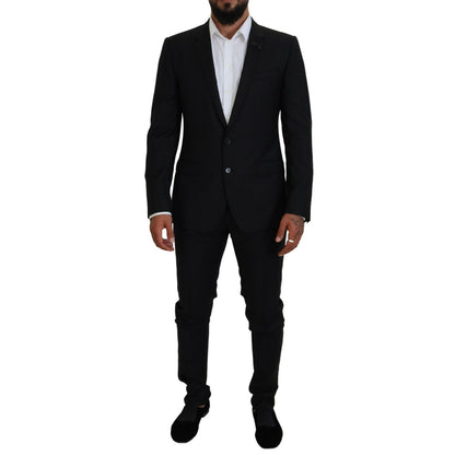 Dolce & Gabbana Black Single Breasted 2 Piece MARTINI Suit