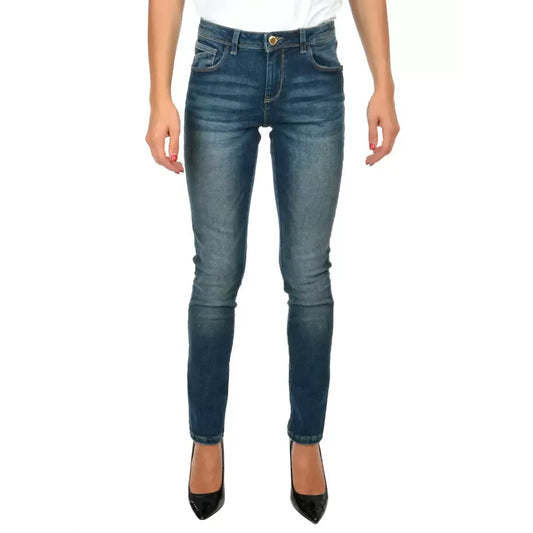 Yes Zee Blue Cotton Women's Skinny Jean