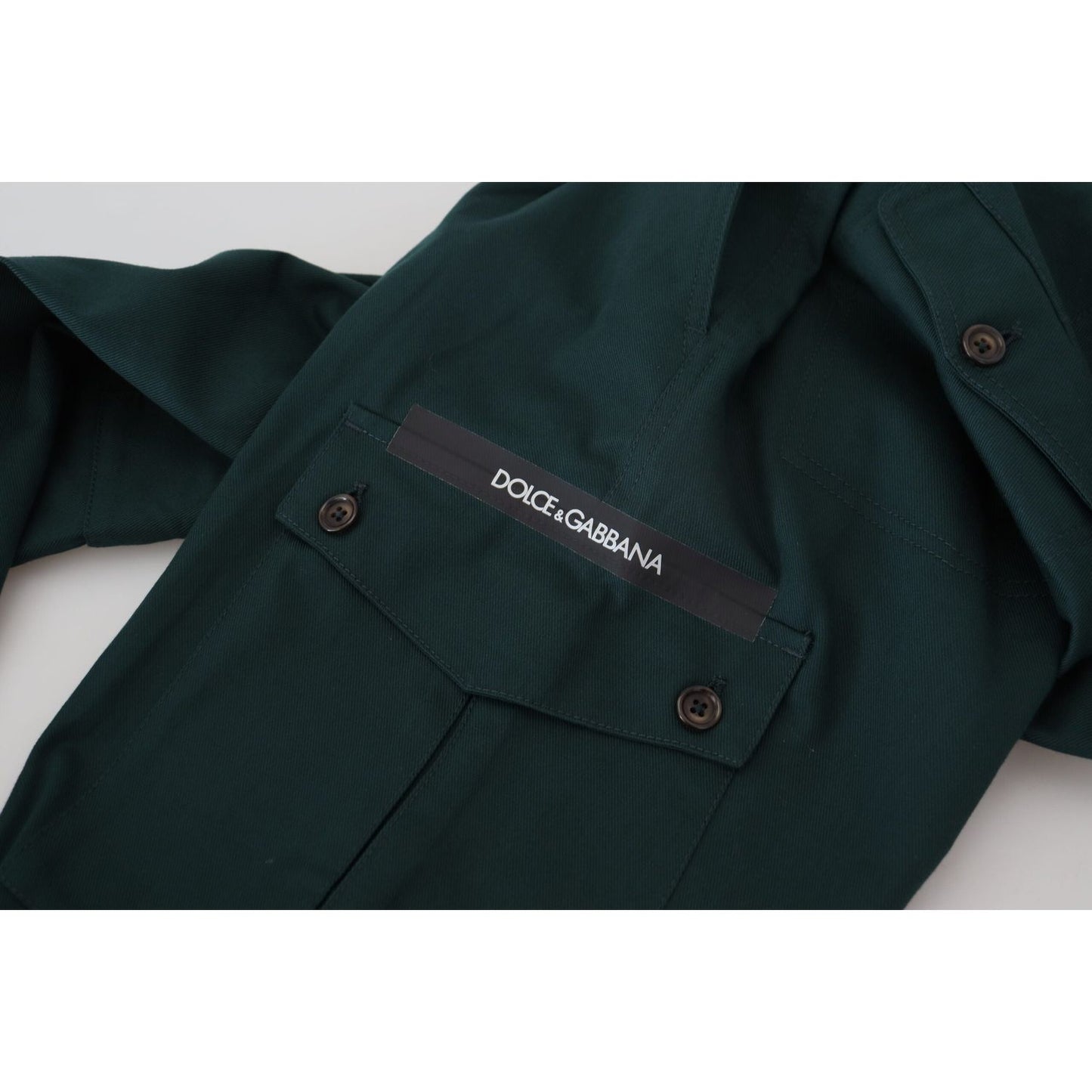 Dolce & Gabbana Green Cargo Cotton Stretch Jeans Pant