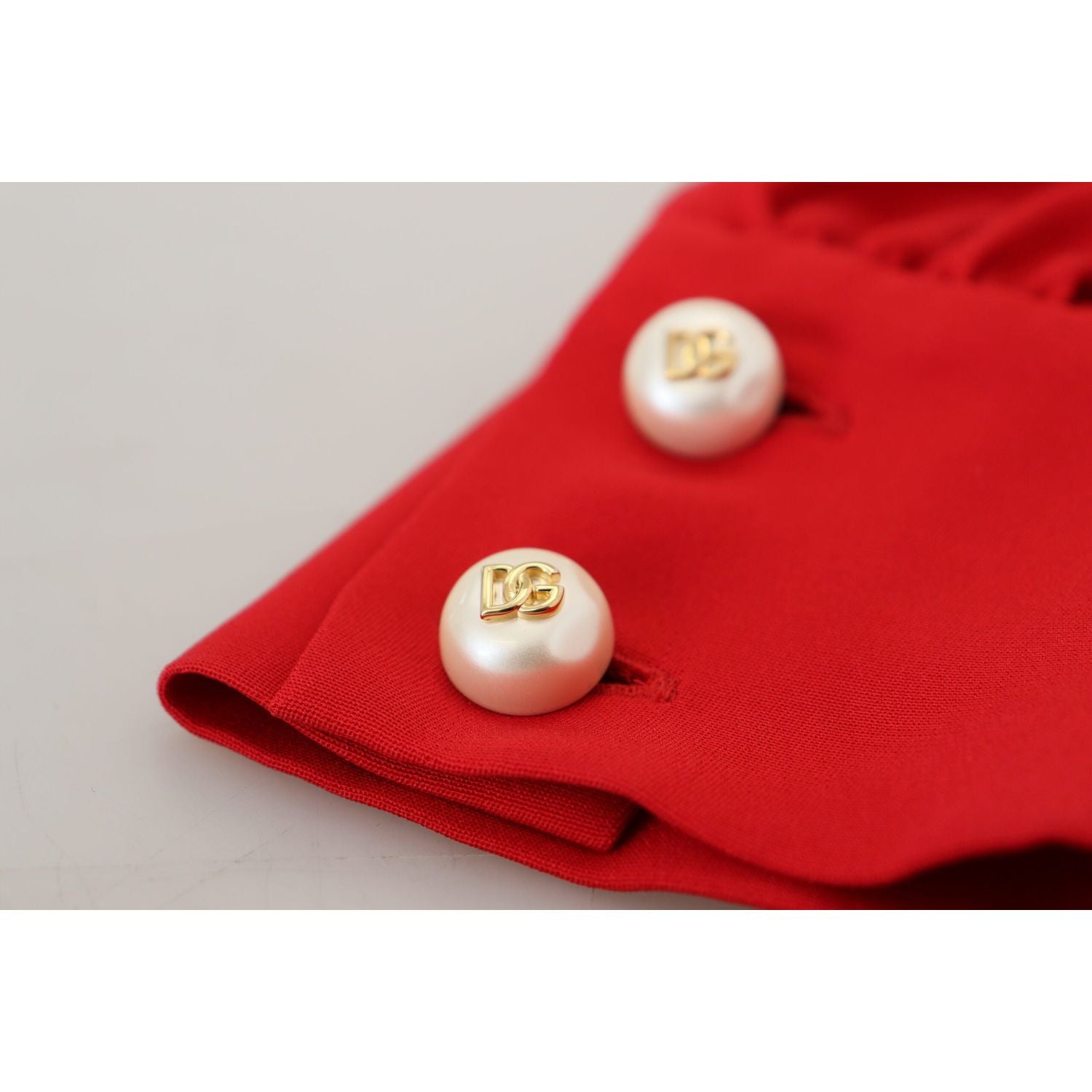 Dolce & Gabbana Red Silk Sheath A-line Knee Length Dress