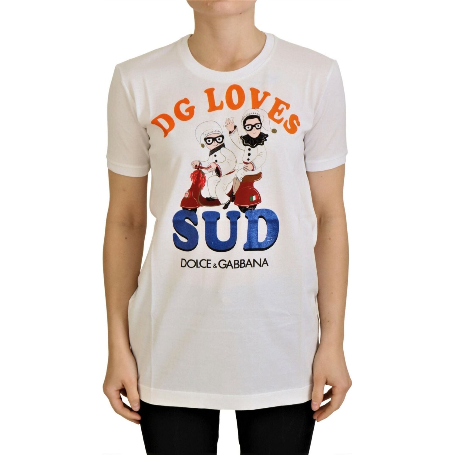 Dolce & Gabbana White Cotton DG Loves SUD  T-shirt