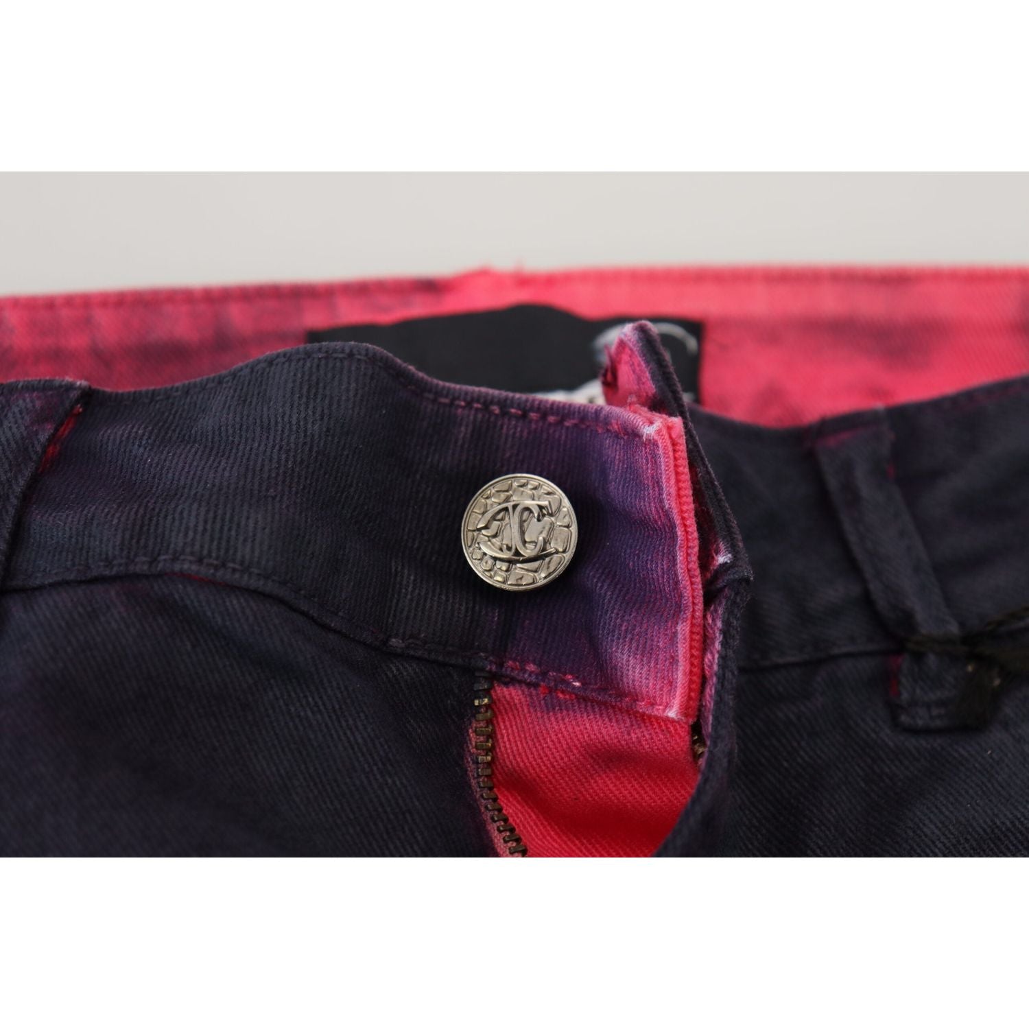 Just Cavalli Black Low Waist Slim Fit Women Casual Denim Jeans