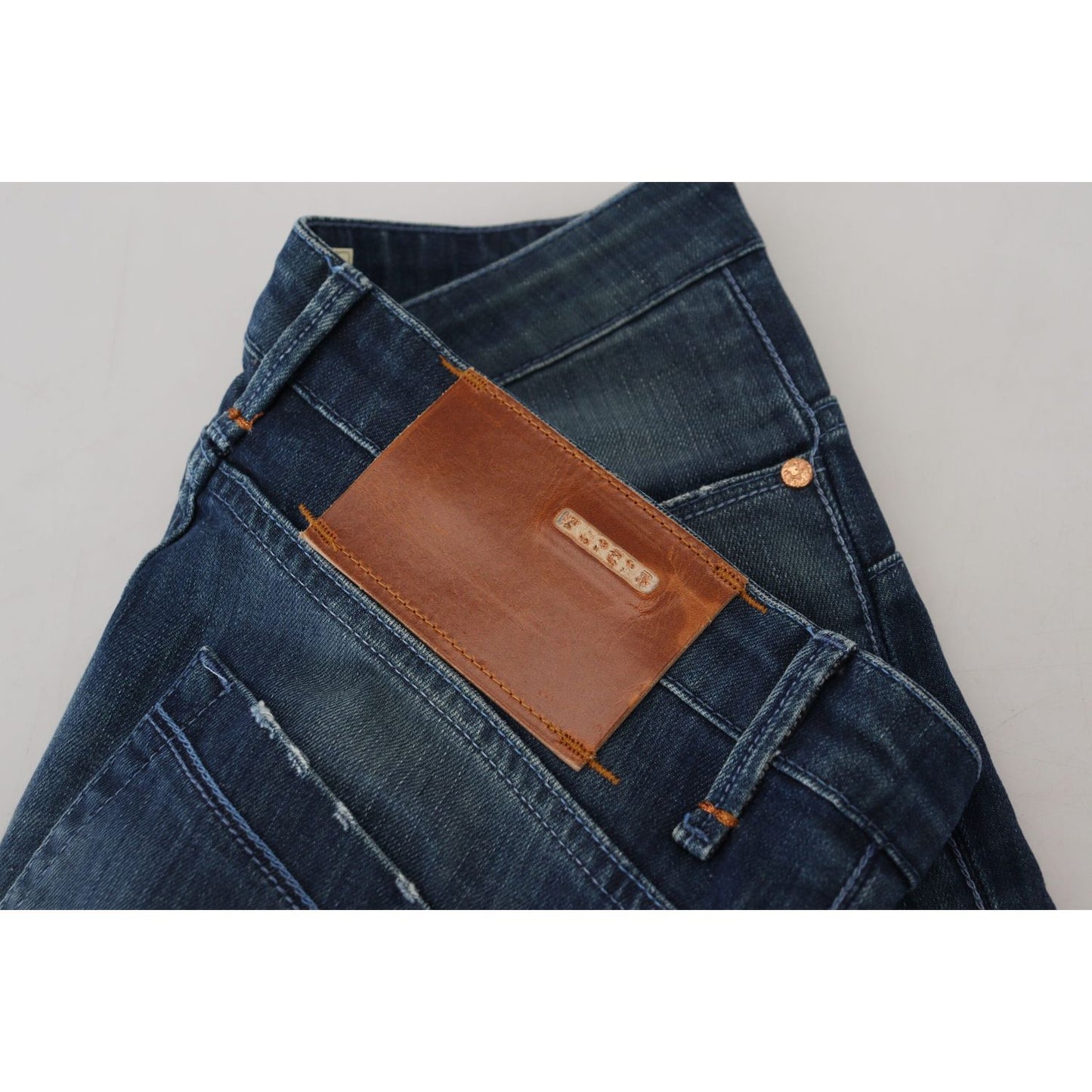 Acht Blue Cotton Slim Fit Women Casual Denim Jeans