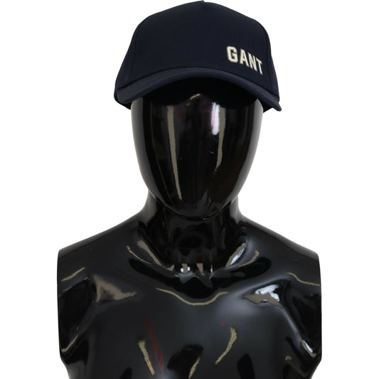 Gant Blue Cotton Logo Print Baseball Cap Casual Hat