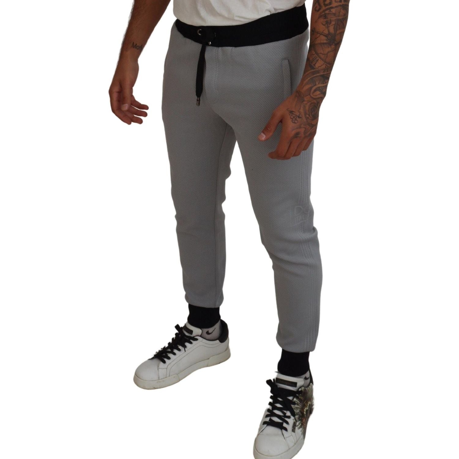 Dolce & Gabbana Gray Polyester Sweatpants Jogger Pants