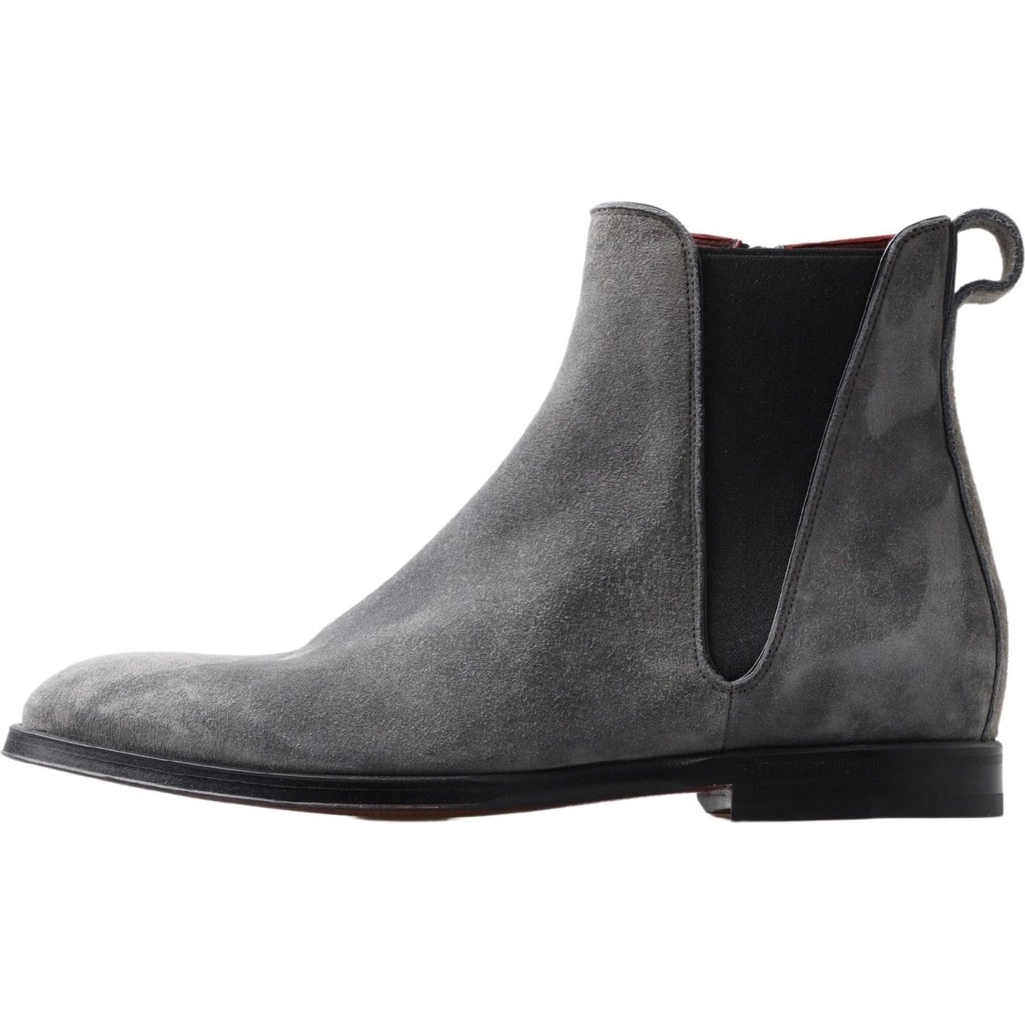 Dolce & Gabbana Gray Leather Men Ankle Boots Shoes