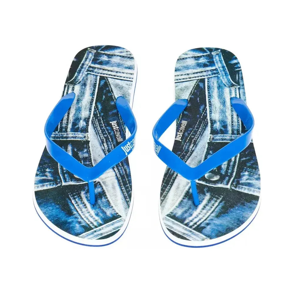 Just Cavalli Light Blue EVA Flip-Flop Sandal