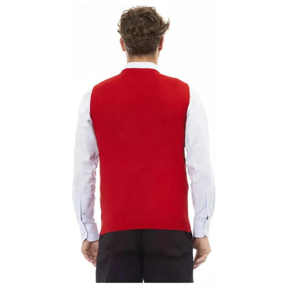 Alpha Studio Red Viscose Men's Jacket